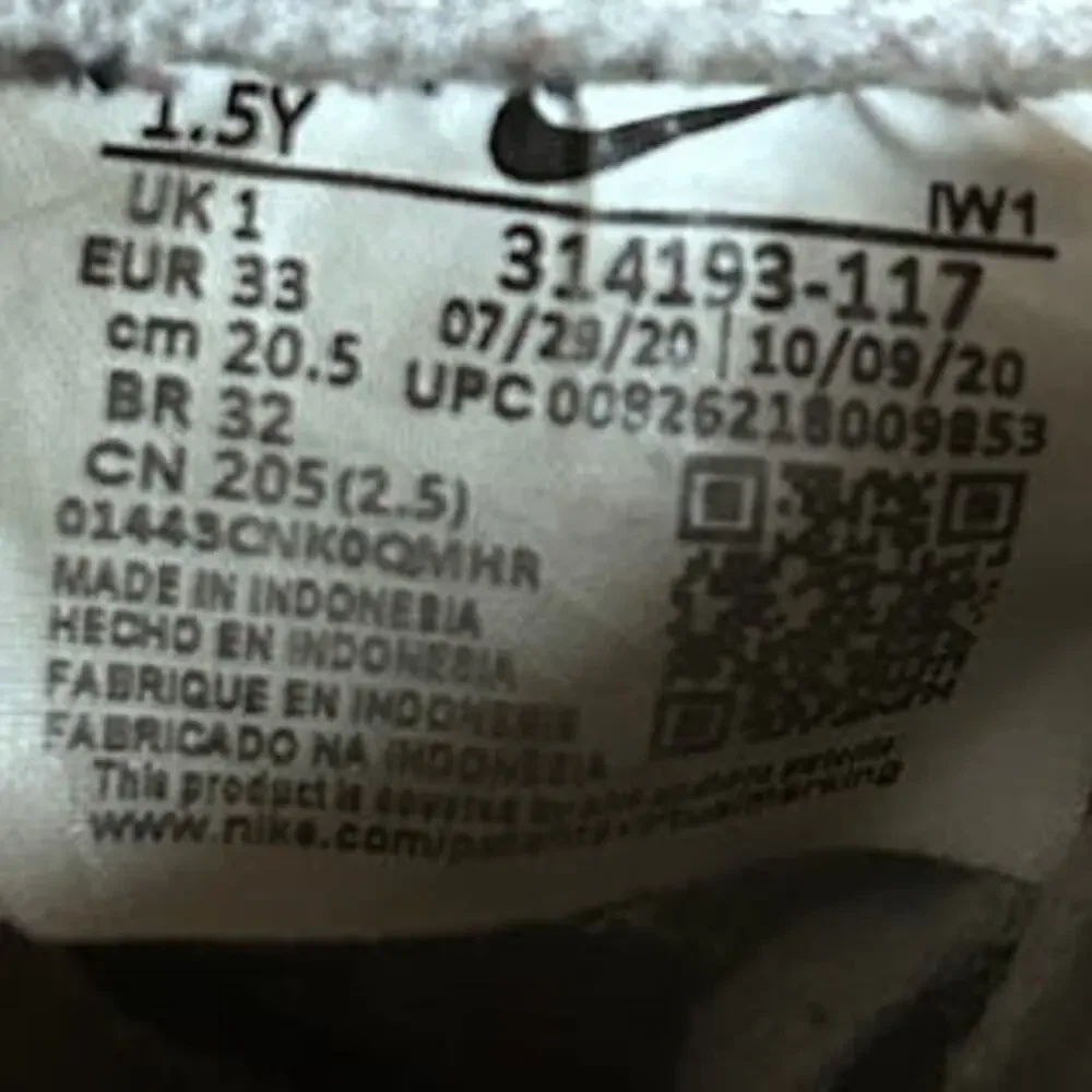 Nike -Air Force 1 (GS) -Sneakers -White - Kids Little Unisex - 1.5Y -314192-117